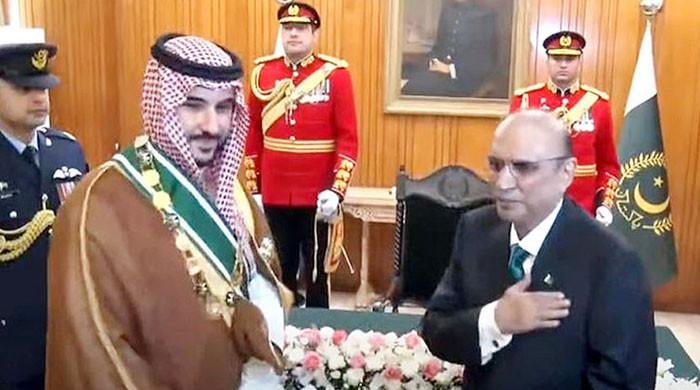 'Nishan-e-Pakistan' conferred on Saudi Arabia's Prince Khalid bin Salman