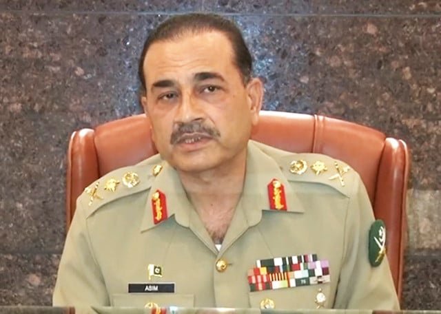 chief of army staff coas general syed asim munir addressing 264th corps commanders conference ccc held at the general headquarters ghq on tuesday april 16 2024 screengrab