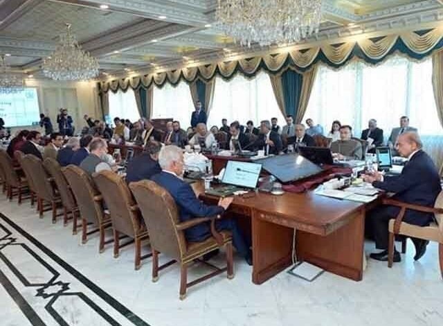 prime minister shehbaz sharif chairs a meeting of the federal cabinet photo express