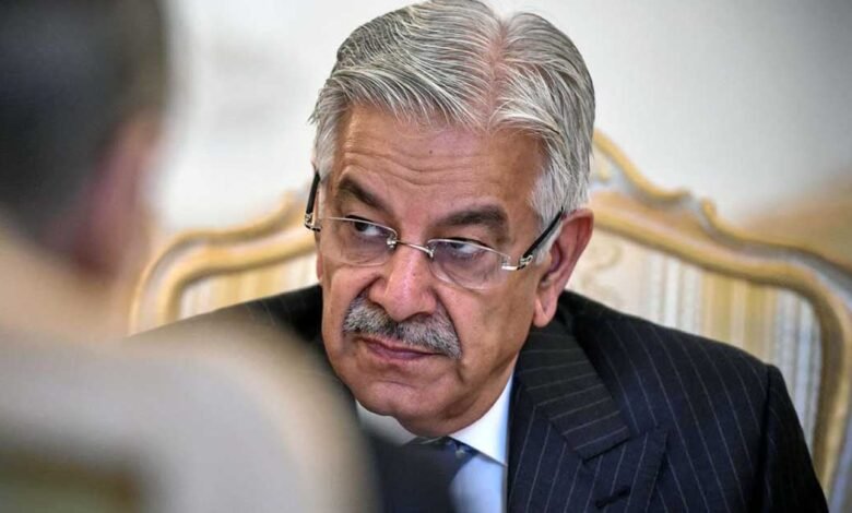 defence minister khawaja asif photo file