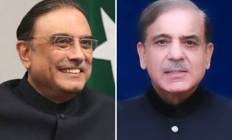 president asif ali zardari and prime minister shehbaz sharif photo file