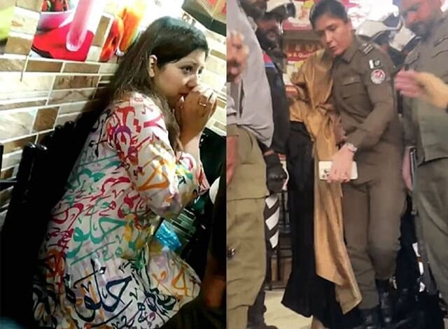 a police team led by gulberg circle assistant superintendent of police asp syeda shehrbano naqvi intervened and saved the woman from the mob